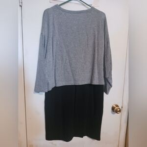 Two-Tone Grey and Black Dress
